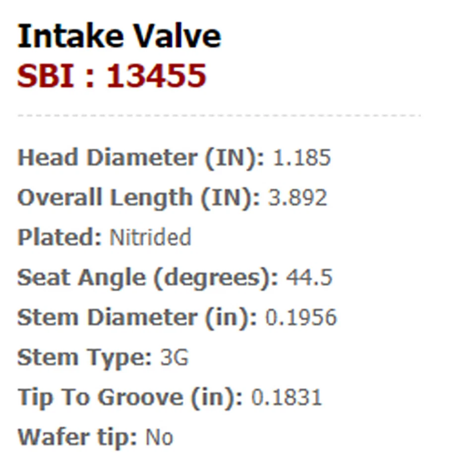 Kit de válvula de admisión de escape para Ford Escape 2013-2017 1,5 L- 1,6 L DOHC 16 V Foto 2 de 4