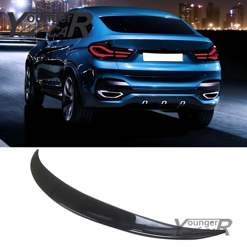 Rear Trunk Spoiler For 2014 2015 2016 2017 BMW X4 F26 P-Style Carbon Fiber Style Foto 2 de 4