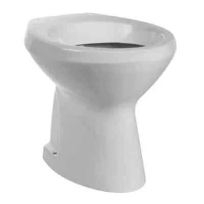 VASO WC A TERRA CON SCARICO A PAVIMENTO IN CERAMICA BIANCA SERIE ELITE