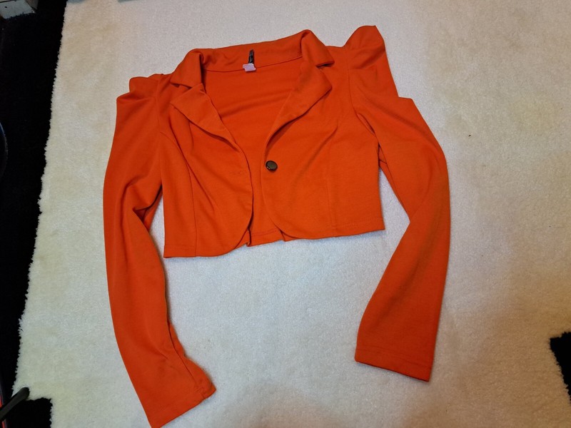 Orange Cute Mini Jacket Vest Size Large