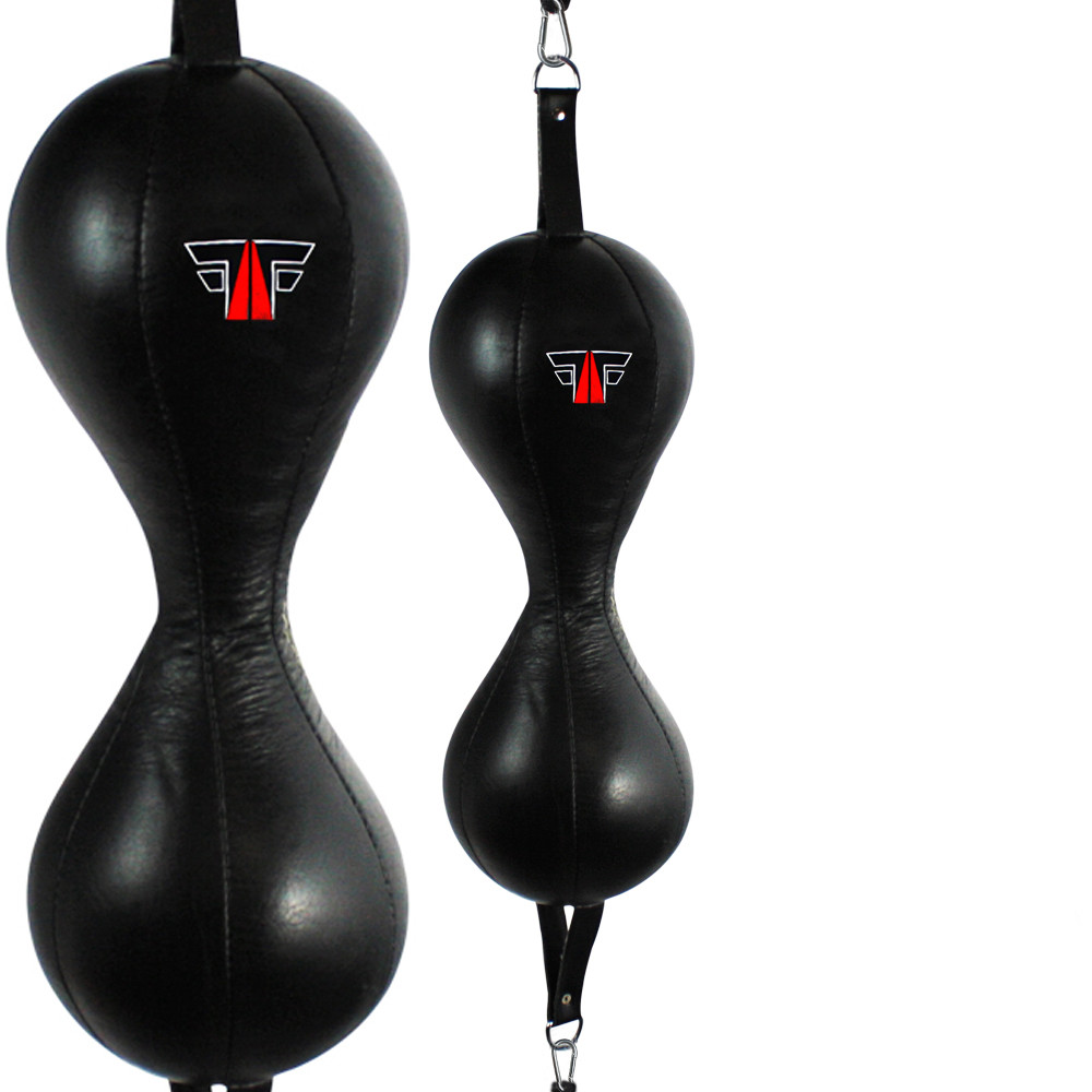 FOX-FIGHT Mexicano Doble Fin De Bola Cuero Verdadero Speedball Saco De Boxeo