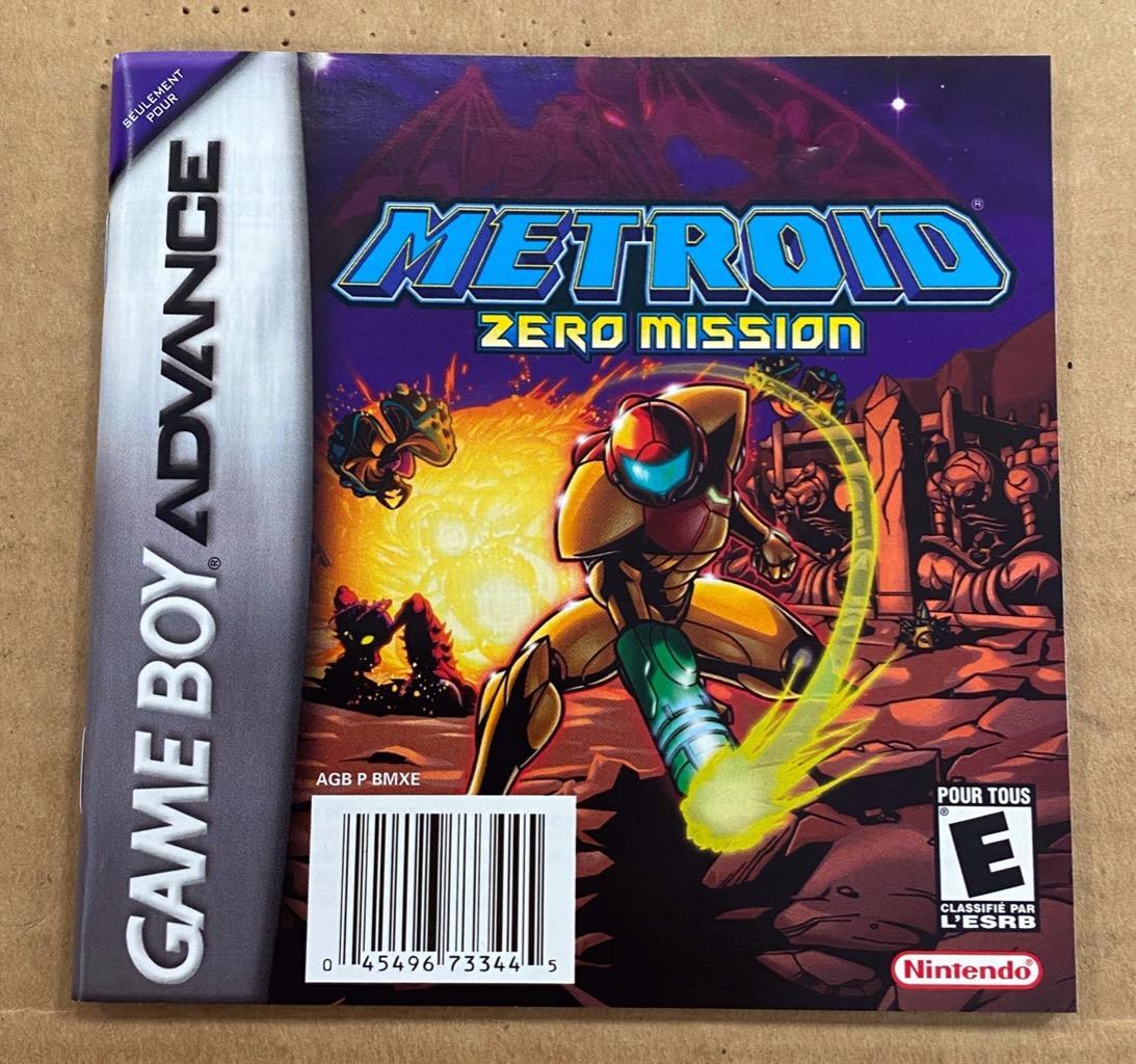 METROID ZERO MISSION ゲームボーイアドバンス　攻略本付き METROID ZERO MISSION Guide w/Map Nintendo GameBoy Advance