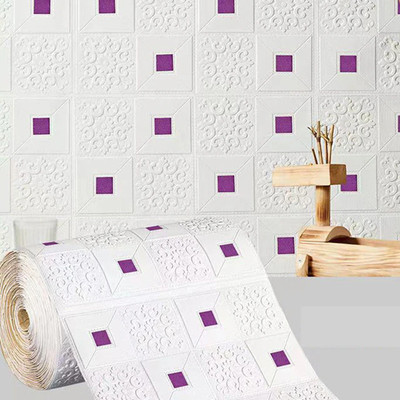 70Cm*10M 3D Brick Pattern Wall Sticker Self-Adhesive Panel Waterproof