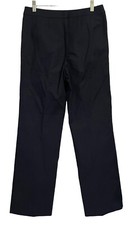ST JOHN Navy Blue Straight Leg Pant Sleek Lightweight Capsule Quiet Luxury Sz 6
