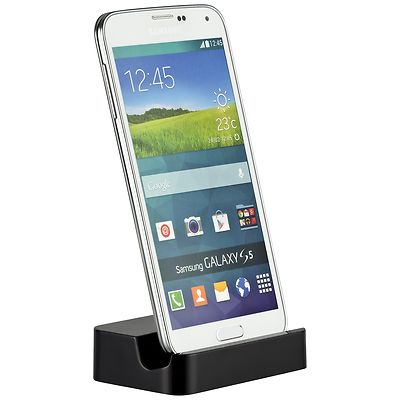 Yemota Pro Dockingstation Ladestation Ladegerät  Dock USB Tisch Samsung S6 Black