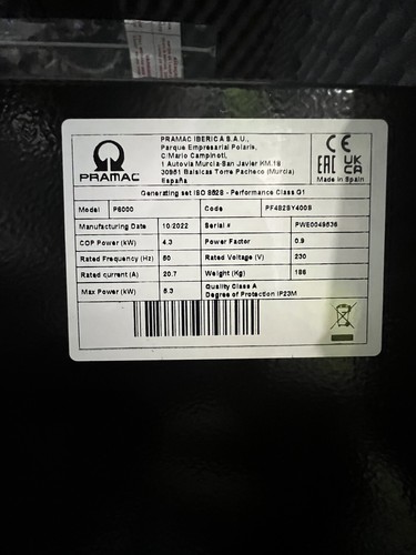 Pramac P6000 Diesel Generator 2022 New - Picture 6 of 9