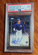 2019 Topps Chrome Fernando Tatis Jr 1999 Rookie card Auto /99 - PSA 9 MINT - MLB