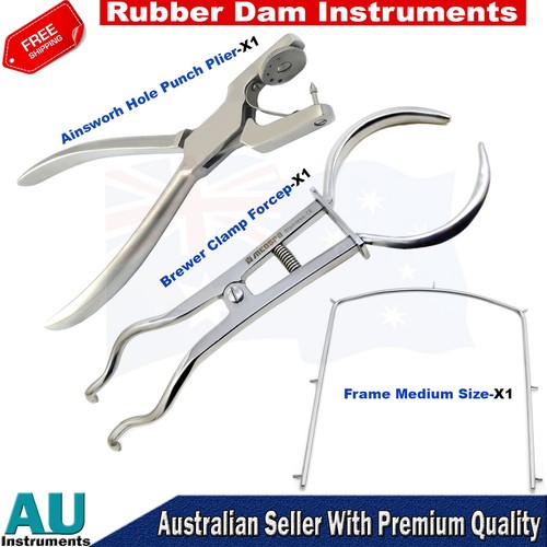 Pack Of 5 - Dental Instruments Endodontics Rubber Dam Punch