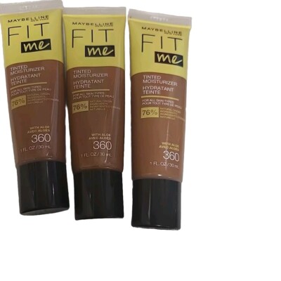 Maybelline New York Fit Me Tinted Moisturizer Concealer 360 with aloe Lot Of 3