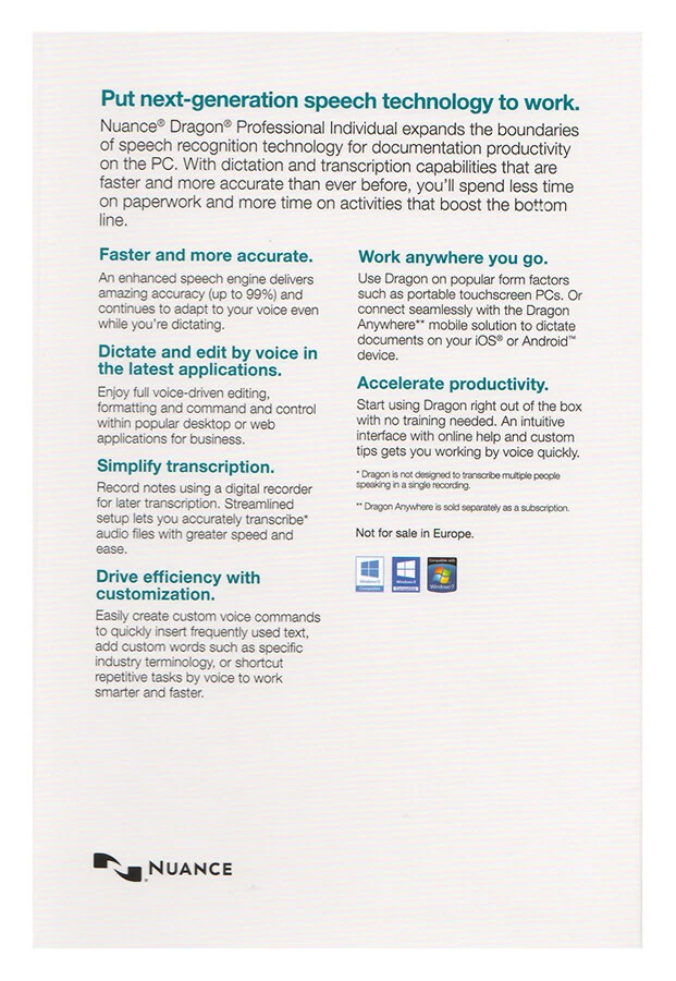 Nuance Dragon Professional Individual 15 - New Retail Box, K809A-G00-15.0 - Image 3 of 4