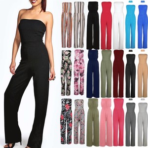 black boob tube jumpsuit