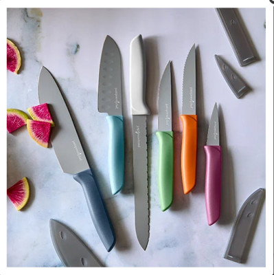 pampered chef:COATED KNIFE SET-freeship
