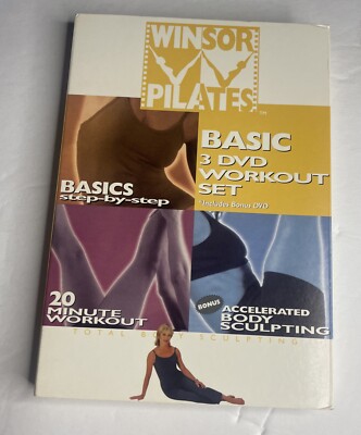 Winsor Pilates Basic 3 DVD 2002 Workout Set FAST SHIP