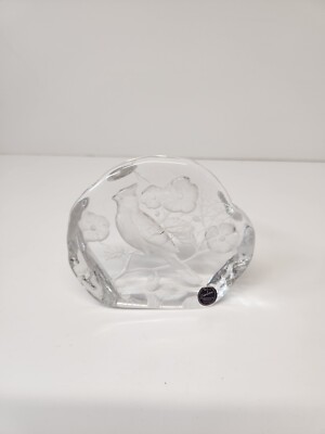 Vintage Alfred Capredoni Dartington Crystal Paper Weight- Cardinal FREE SHIPPING