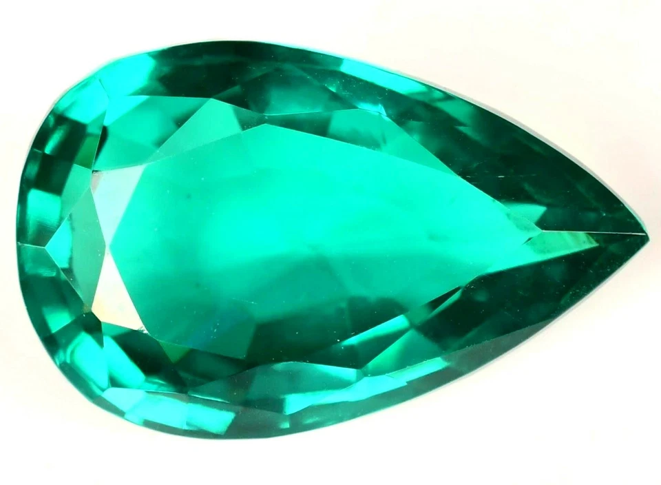 Parte superior tratada verde esmeralda colombiana 56,35 CT certificado recién cortado AAA+ piedras preciosas Foto 3 de 4