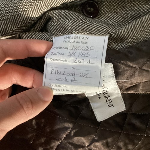 YSL Yves Saint Laurent Jacket Mens Vintage Coat Brown (small hole on back) - Picture 19 of 19