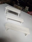 Barbie FOLD N FUN HOUSE White Folding Table & Benches Mattel VTG 1992 Set Of 3