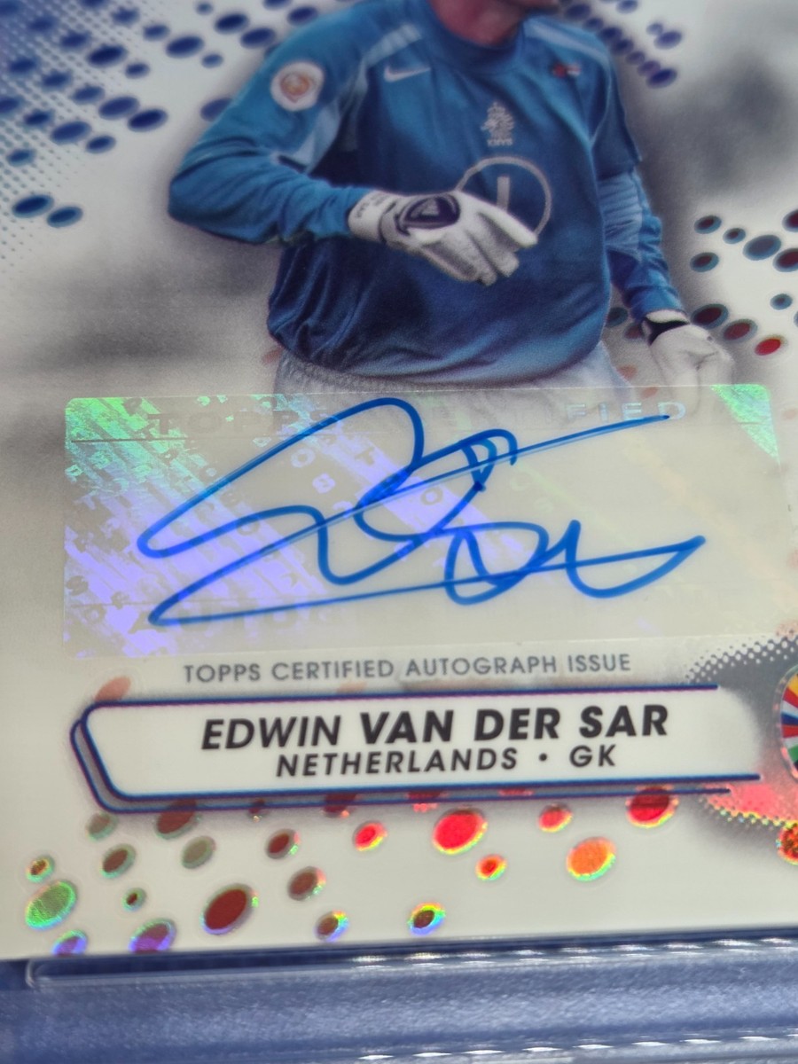 2023 Topps Pristine EDWIN VAN DER SAR PSA 10 Autograph card