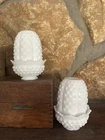 Pair Of Vtg. Fenton Milk Glass Hobnail Fairy Lamp Light Classic 4.5"