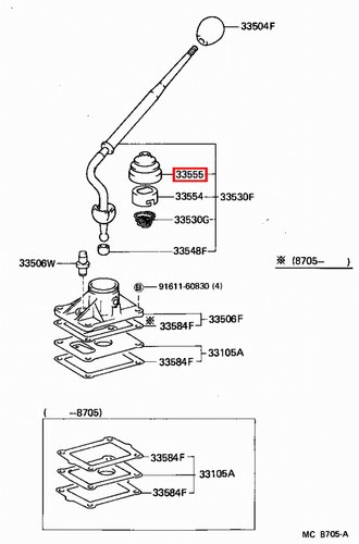 Genuine Hilux LN105 LN100 KZN205 KZN165 KZN130 KDN170 Gear Shift Lever Boot - Picture 11 of 20