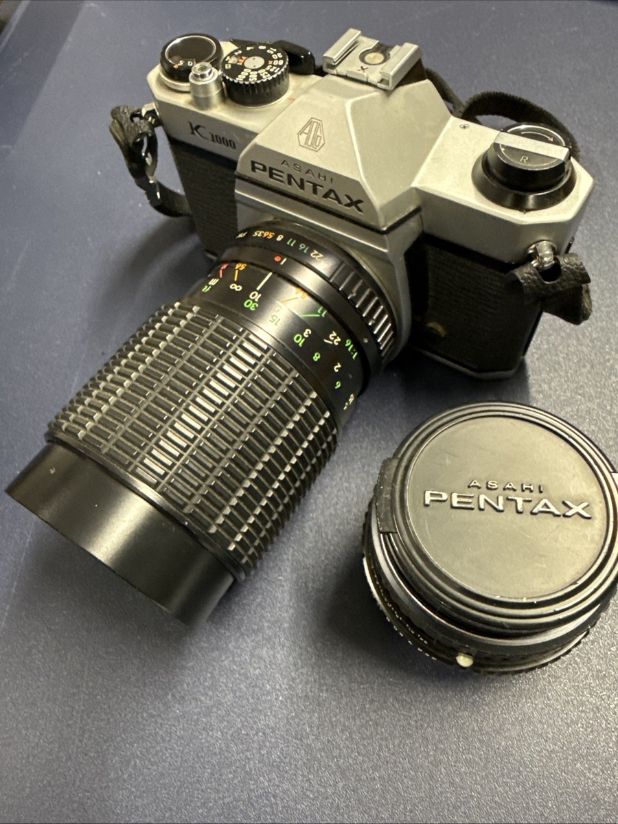 Vintage PENTAX K1000 K-1000 35mm FILM SLR Camera w/ 35-135mm Zoom