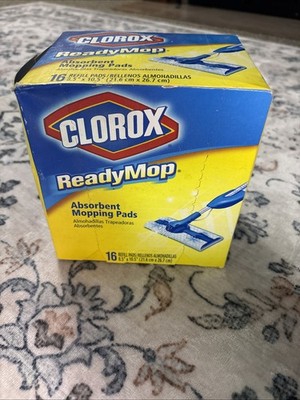 Clorox Ready Mop Absorbent Mopping Cleaning Pads 16 Refill Pads New