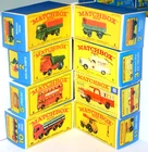 Eight (8) Replica Boxes for Lesney Matchbox RW #1e 2d 2c 3c 5d 6d 10d 11c