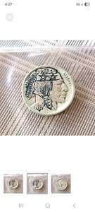 Vintage Original Hobo Nickel 1937 Native American Profile