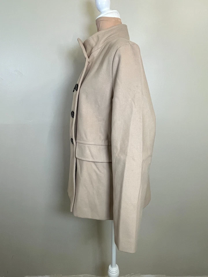 Chaqueta clásica Old Navy Peacoat para mujer L bronceada mezcla de lana de doble botonadura Foto 4 de 4