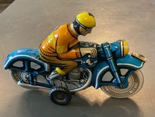 Vintage BALLON CORDATIC Tin Friction Toy Motorcycle Hungary Litho LEMEZARUGYAR