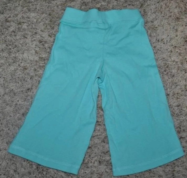 Jumping Beans Capris sz 4 Aqua Blue Knit Studded Elastic Waist Girls - Изображение 2 из 2