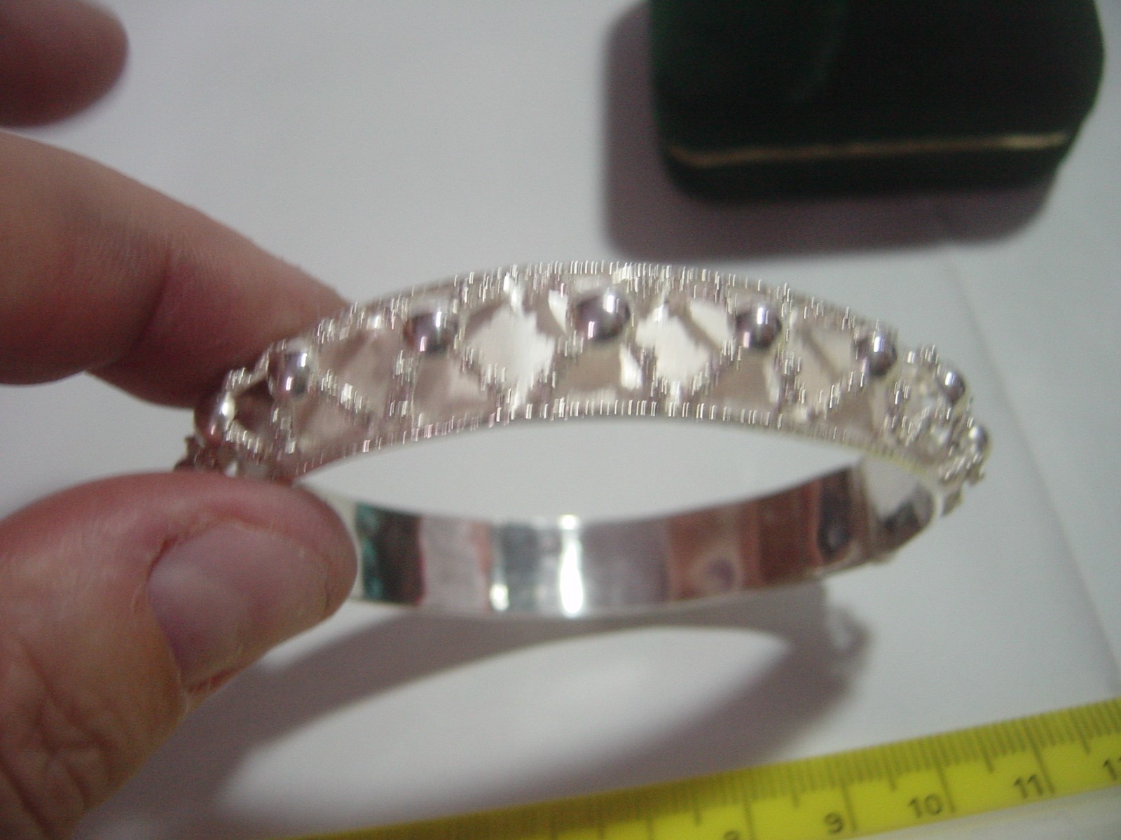 Vintage UNIQUE solid Silver Bangle-Superb Design … - image 7