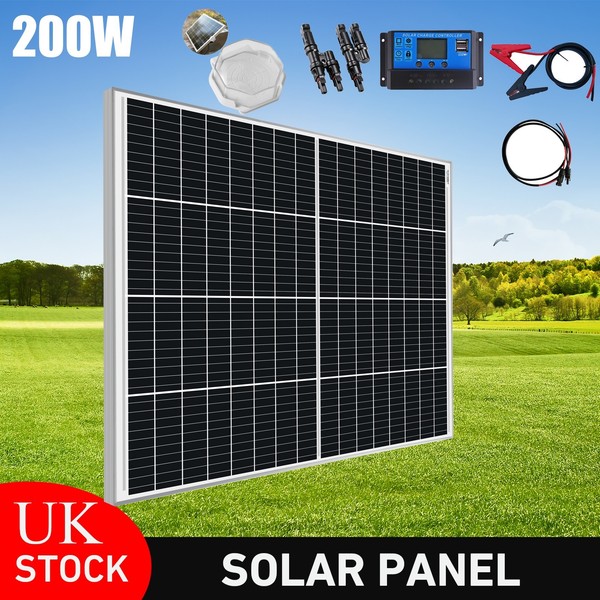 200W Watt Mono Solarpanel Solarmodul Kit 12V Solaranlage FüR Rv Dach Wohnmobil-image