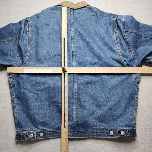 Vintage Tommy Hilfiger Denim Trucker Jacket Mens Medium Collared 90's Blue by Tommy Hilfiger, Size M, $79 - Photo 8