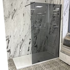 Merlyn Black Walk In Shower Screen Frameless Tinted Glass Wetroom 900mm 1200mm