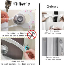 Cat Door Latch Holder,  8 Adjustable Sizes  Stronger Flex Cat Door Stopper, Ke...