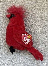 Ty Beanie Baby Rare Mac the Cardinal 1999/1998 Tag Errors Retired w/ tag errors
