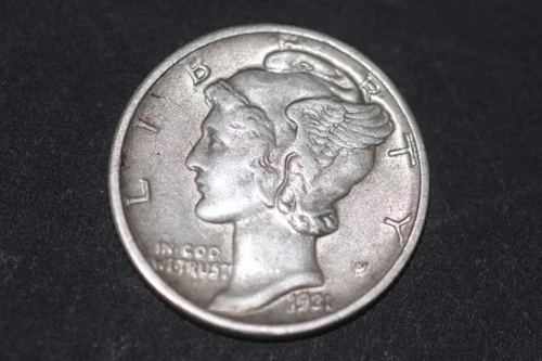 1931-D Mercury Silver Dime Choice Very Fine  VF+