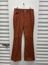 Vintage Wrangler Rust Orange Corduroy Flare Pants 31x32 Made in USA 1970s W-14