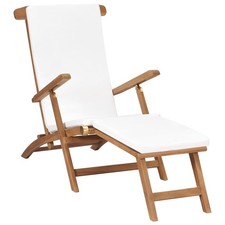 Teak Massiv Liegestuhl Sonnenliege Liege Deckchair mehrere Auswahl vidaXL