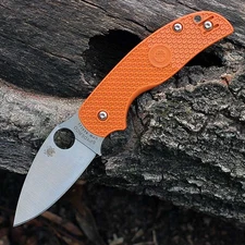SPYDERCO SAGE 5 LIGHTWEIGHT FOLDING KNIFE CPM-REX121 STEEL ORANGE FRN C123BORP