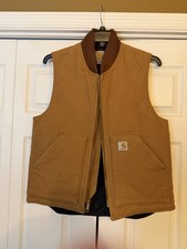 Carhartt Men's Arctic-Quilt Lined Duck Vest - Brown, Large