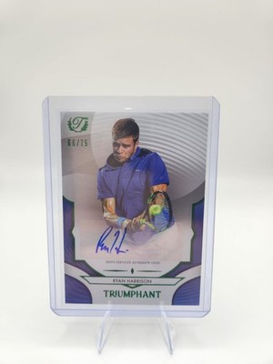 2025 Topps Triumphant Tennis Ryan Harrison Blue Auto /75