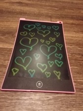 Tecjoe LCD Electronic Writing Drawing Tablet Pink 8.5" Screen