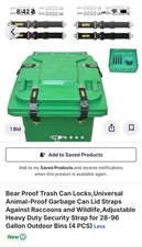 Bear-Proof Trash Can Locks for Animals - Heavy Duty Raccoon-Proof Straps, 2PCS