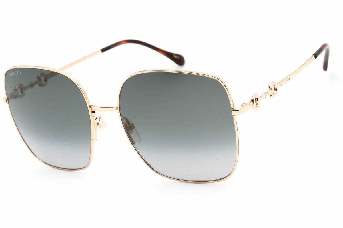 NEW Gucci Women\'s 63mm Square Sunglasses Gold Gray Oversized Designer Aviator Amazon.com: Gucci Aviator Sunglasses Gold Gold Brown Luxury  main image 4