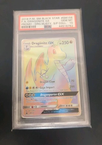 PSA 10 GEM MINT  Dragonite GX SM156 Black Star Promo 2018 Hyper Rare