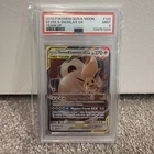 2019 POKEMON SUN & MOON TEAM UP #120 EEVEE & SNORLAX GX PSA 9