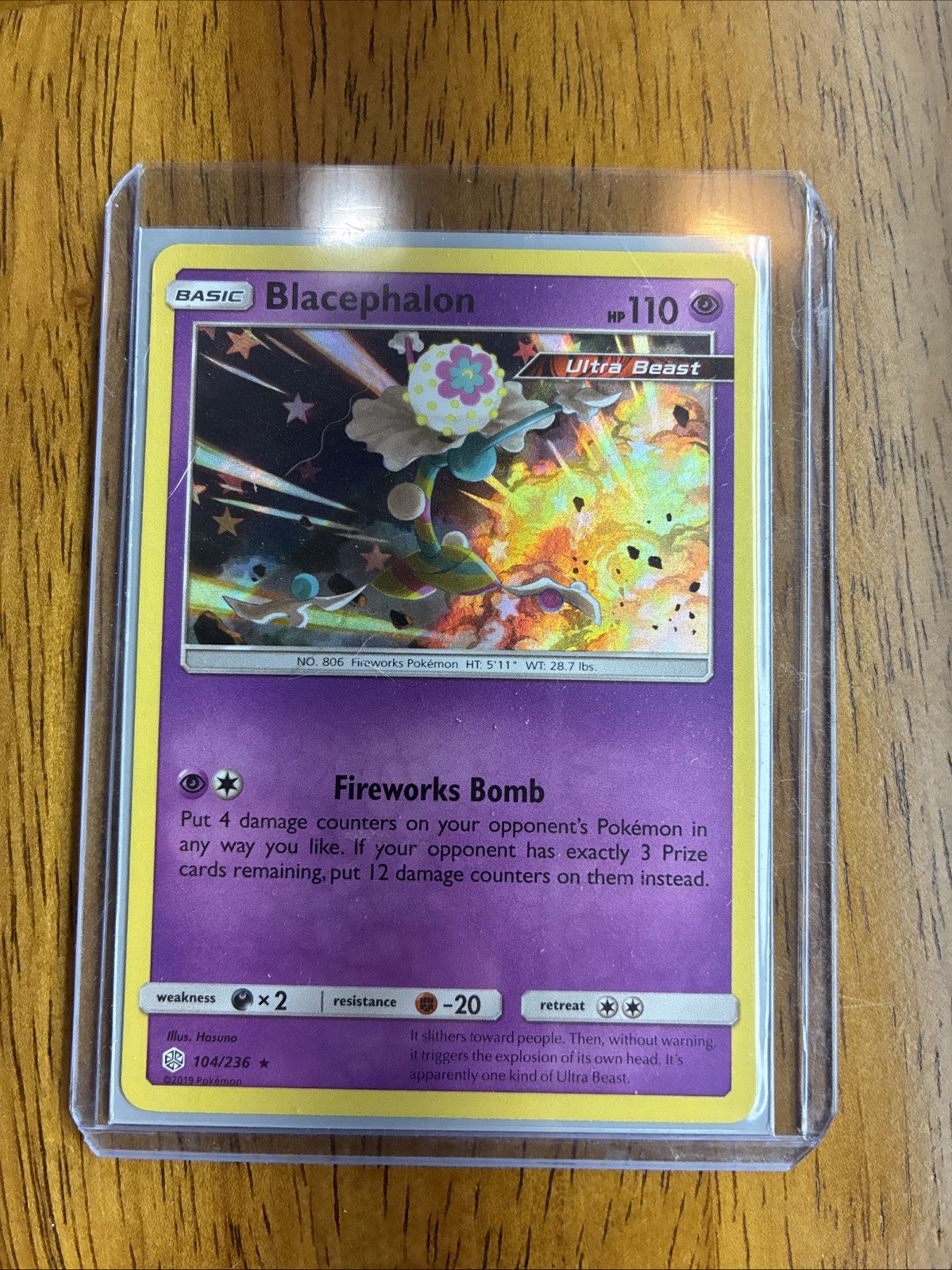 Pokémon TCG Blacephalon Holo Card 104/236 Sun & Moon Cosmic Eclipse