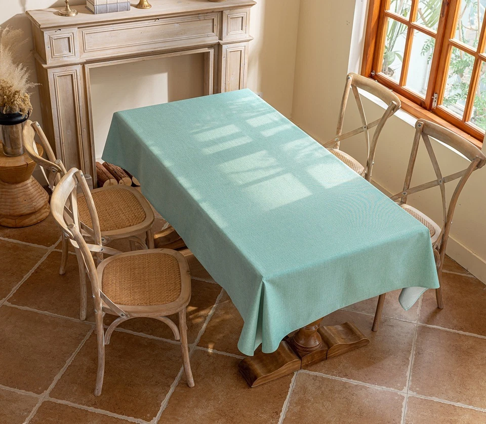 Solid Waterproof Table Cloth Nightstand Coffee Table Dining Table Cover Gift - Image 2 of 4